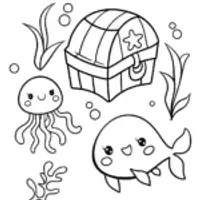 Shopkins Under the Sea Adventure Coloring Page