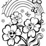 The Whimsical Flower Garden of Dreams Coloring Page