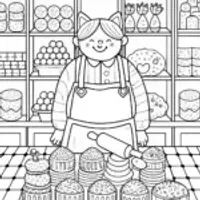 Minecraft Bakery Adventure Coloring Page