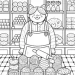 Minecraft Bakery Adventure Coloring Page