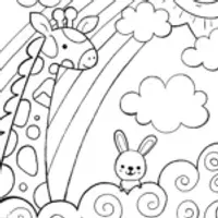 Rainbow Friends: Cloudy Adventure Coloring Page
