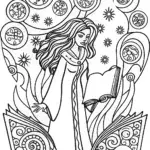 The Summoning of the Celestial Beasts Coloring Page
