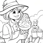 The Ice Cream Artist Coloring Page