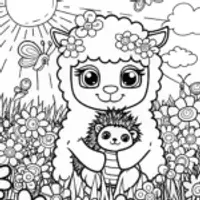 Snuggle Up with the Cozy Critters Coloring Page