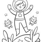 Gabby’s Space Adventure Coloring Page