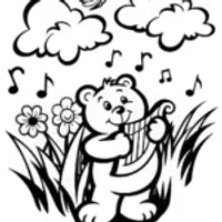 Care Bear’s Enchanted Music Garden Coloring Page