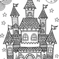 The Enchanted Halloween Castle Coloring Page