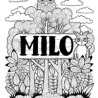 Milo’s Magical Name Adventure Coloring Page