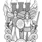 The Enchanted Guardians of the Nexus Coloring Page