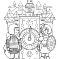 Mario and Luigi’s Magical Time Machine Adventure Coloring Page