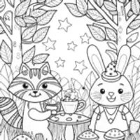 The Enchanted Tea Party Coloring Page