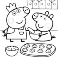 Peppa Pig’s Magical Baking Adventure Coloring Page