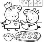 Peppa Pig’s Magical Baking Adventure Coloring Page