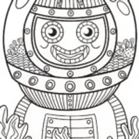 Captain Barnacles Bubble Adventure Coloring Page