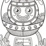 Captain Barnacles Bubble Adventure Coloring Page