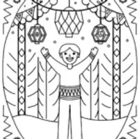 Miner’s Festival of Lights Coloring Page