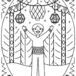Miner’s Festival of Lights Coloring Page