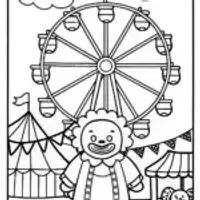 Huggy Wuggy’s Carnival Adventure Coloring Page