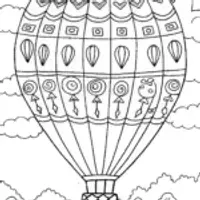 Easter egg balloon journey coloring page