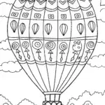 Easter egg balloon journey coloring page