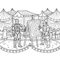 Avengers Craft Fair Coloring Page