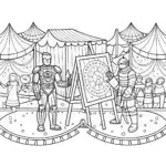Avengers Craft Fair Coloring Page