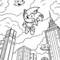 Sonic the Hedgehog’s Skyline Adventure Coloring Page