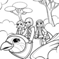Rainbow High Adventures in the Sky Coloring Page