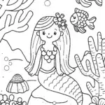 Mermaid Dream Weaver Coloring Page