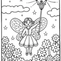The Fairy’s Festival of Light Coloring Page