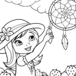 Strawberry Shortcake’s Berry Dreamcatcher Coloring Page