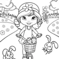 Strawberry Shortcake’s Berry Biking Adventure Coloring Page