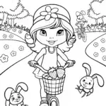 Strawberry Shortcake’s Berry Biking Adventure Coloring Page