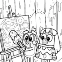 Bluey’s Magical Art Adventure Coloring Page