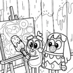 Bluey’s Magical Art Adventure Coloring Page