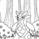 Zygarde’s Guardian Grove Coloring Page