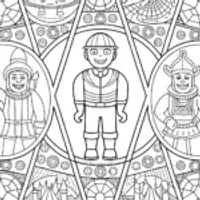 Blippi’s Time-Travel Adventure Coloring Page