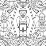 Blippi’s Time-Travel Adventure Coloring Page