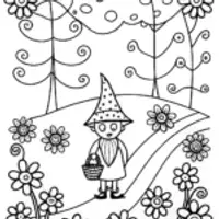 Gnome’s Grand Botanical Adventure Coloring Page
