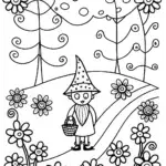 Gnome’s Grand Botanical Adventure Coloring Page