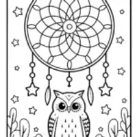 The Rainbow Dream Catcher Coloring Page