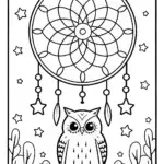 The Rainbow Dream Catcher Coloring Page