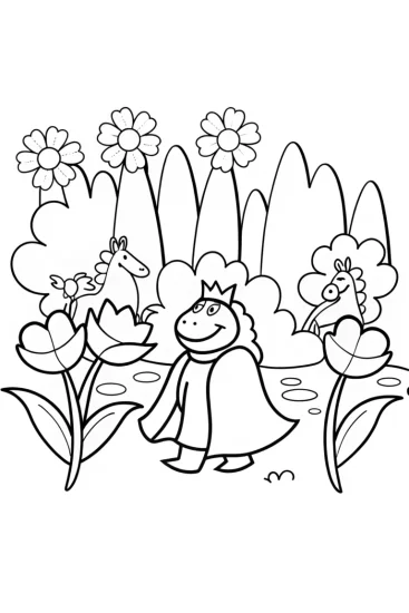 A coloring page of Bowser’s Fantasy Adventure Coloring Page