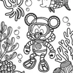 Mickey Mouse’s Underwater Adventure Coloring Page