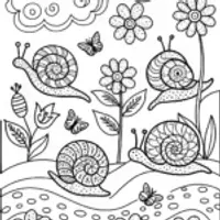 The Happy Snail Parade Coloring Page