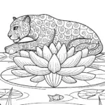 Black Panther in Harmony Coloring Page