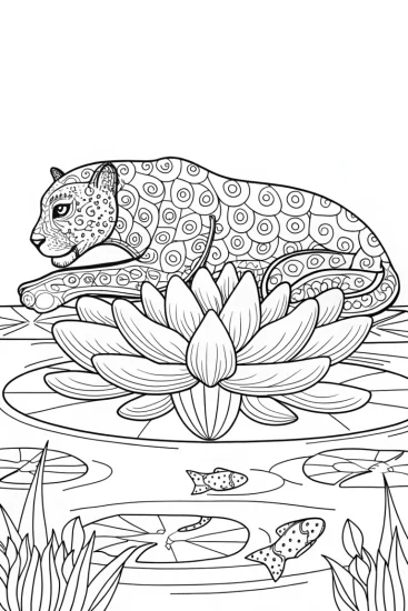 A coloring page of Black Panther in Harmony Coloring Page