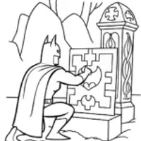 Batman and the Puzzle of the Lost Relic Coloring Page