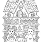 Gingerbread House Workshop Coloring Page
