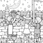 Halloween Harvest Festival Coloring Page